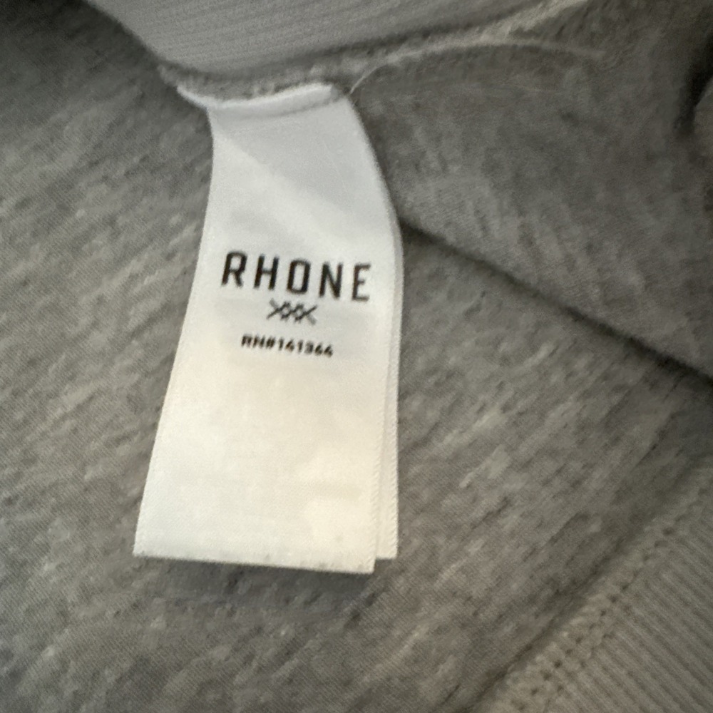 Rhone Heritage Midweight Sweatshirt Mens Medium Gray 1/4 Zip Pullover - Picture 14 of 16